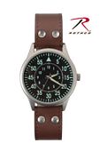 Vintage Military Field Watch With Leather Strap