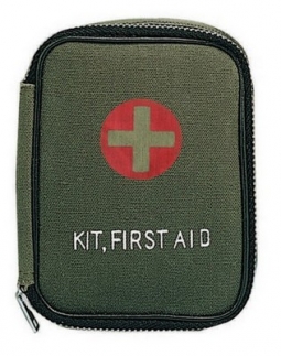 Pouch - Military Zipper First Aid / Od