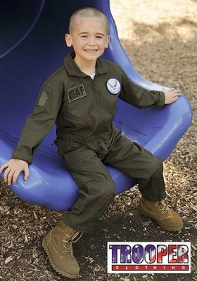 Child's Flight suit Military Logo Coveralls
