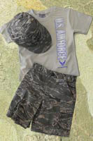 Kid's Air Force T-Shirt and ABU Camo Shorts Set