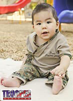 Proud Marine Son Karate Set for Baby Woodland Camo