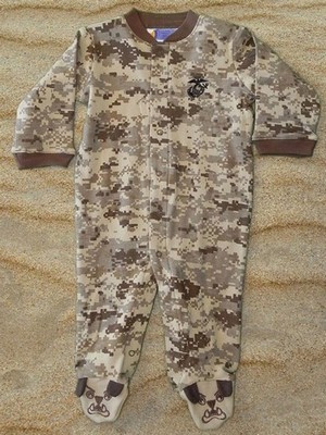 Infant Camo Footed Crawler Digital Desert Camo
