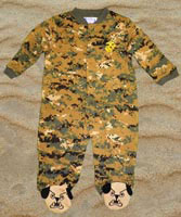 Infants Camo Footsie Craweler Digital Woodland Camo