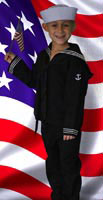 Boy's Navy Sailor Unfirom Cracker Jack Uniform