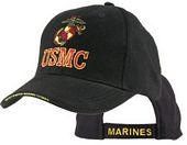 Cap - USMC With Logo (Black)