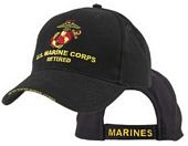 Cap - U.S. Marine Corps Ret, With Ega (Black Brushed)