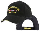 Cap - Iraqi Freedom Combat Vet, (Black Brushed)