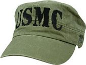 Cap - USMC -Flat (OD Green)