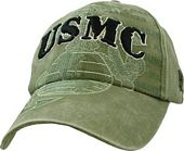 Cap - USMC With G&A (Washed Od)