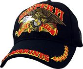 Cap - Semper Fi With Eagle (Black)