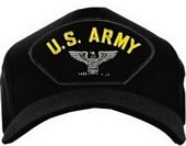 USA-Made Embematic Cap - US Army Colonel Eagle (Black)