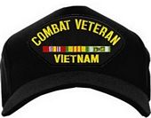 USA-Made Embematic Cap - Combat Veteran Vietnam (With Ribbons)