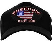 USA-Made Embematic Cap - Freedom Is Not Free (Black)