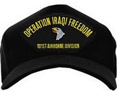 USA-Made Embematic Cap - Operation Iraqi Free 101St Air (Black)