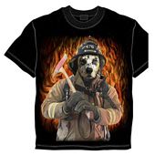 Fireman Fire Dog Tee