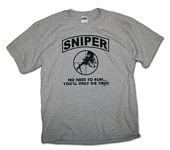 Patriotic Sniper No Need To Run Tee