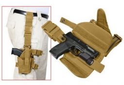 Deluxe Adjustable Drop Leg Tactical Holster Coyote