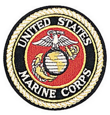 Embroidered Patch - USMC United States Marine Corps, Military