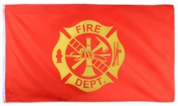 Fire Department Logo Flag 3 X 5 Foot