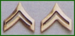Corporal Military Rank Insignia Gold Polished