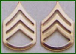 Military Rank Insignia Staff Sergeant Gold