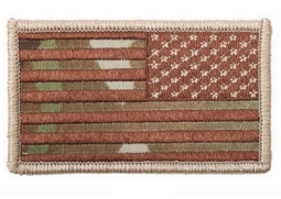 Reverse U.S. Flag Patch Multicam Hook Back Patch