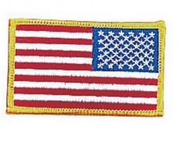Reversed US Flag Sew On Patch 2X3