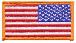 Reverse American Flag Patch Hook/Loop Back