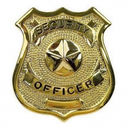 Security Officer Badges - Gold Tone