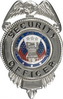 Silver Security Officer's Badge