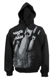 Rain Bombs Hoodie Sweatshirt Zip Front 2XL