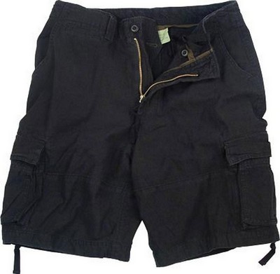 Military Shorts Vintage Military Cargo Shorts Black: Army Navy Shop