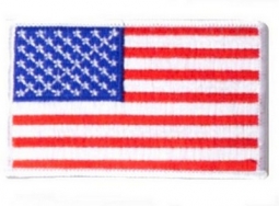 American Flag Patch W/White Border
