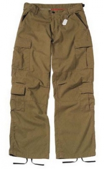 Vintage Paratrooper Fatigues Cargo Pants Russet Brown 2XL
