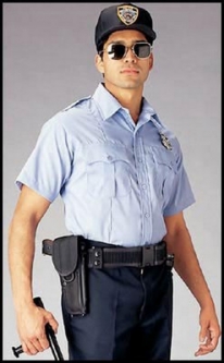 Police Uniform Shirts - Light Blue Short Sleeve