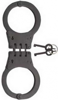 Deluxe Handcufffs Black Hinged Handcuffs