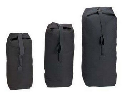Jumbo Canvas Military Black Duffle Bag: Army Navy Shop