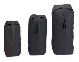 Canvas Military Black Duffle Bag