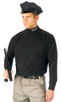 Security Shirts Black Security Mock Turtleneck Shirt