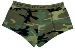 Womens Camouflage Booty Camp Booty Shorts