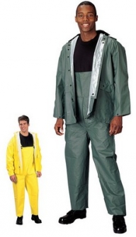 Pvc Rainsuits - Olive Drab Or Yellow Rainsuit 2XL,3XL