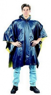 Reversible Poncho - Navy Blue Pvc Rain Ponchos