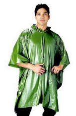 Woodland Camouflage Vinyl Rain Poncho