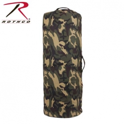 Canvas Zipper Duffle Bag / 25 Inch X 42 Inch-Woodland Camo