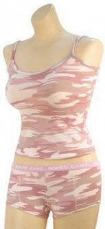Womens Camouflage Booty Shorts Pink Camo Short
