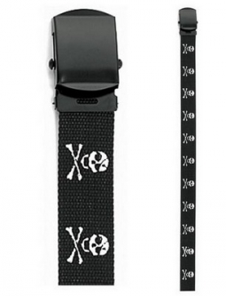 Pirate Belts Skull/Crossbones Web Belt 54 Inch