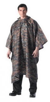 Woodland Digital Camo GI Plus Rain Poncho