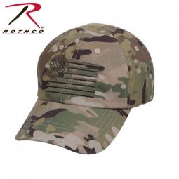 Rothco Operator Tactical Cap with US Flag- Multicam