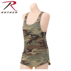 Rothco Womens Racerback Tank Top - Woodland Camo