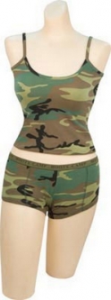 Womens Camouflage Tank Tops Woodland Camo Top